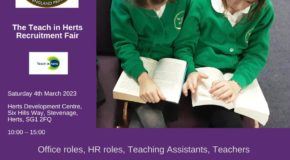 Teach in Herts Recruitment Fair, 4th March 2023
